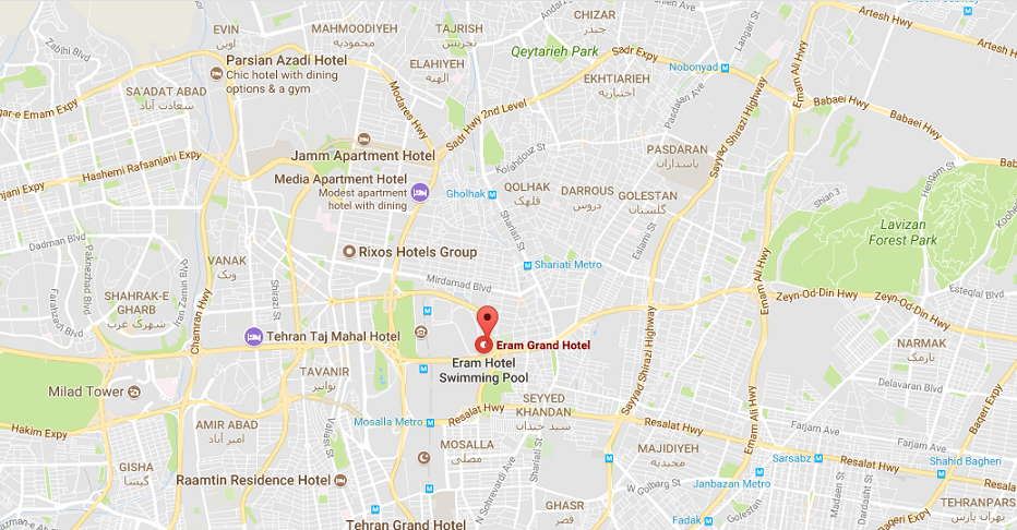 کروکی هتل ارم تهران کروکی هتل ارم تهران